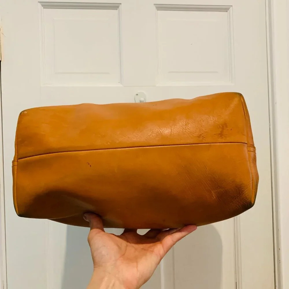 Madewell Brown Leather Zip-top Transport Tote Bag XL size - Picture 7 of 16